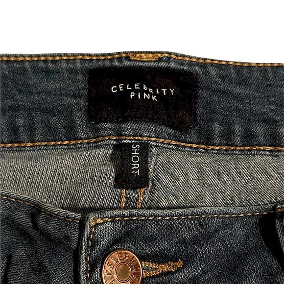 Juniors Celebrity Pink Medium Wash Denim Short - Picture 3 of 4